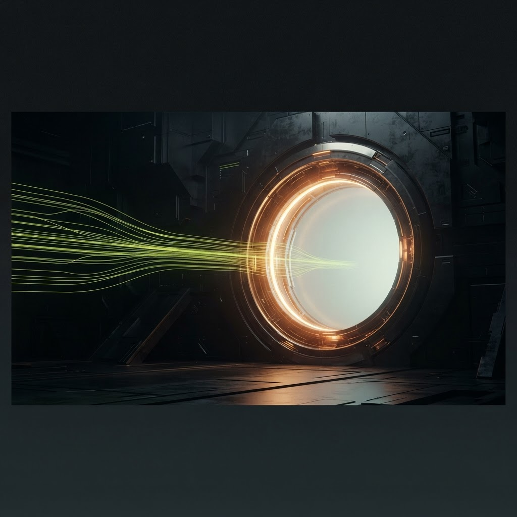 Luminous gateway aperture routing signals through a dark field